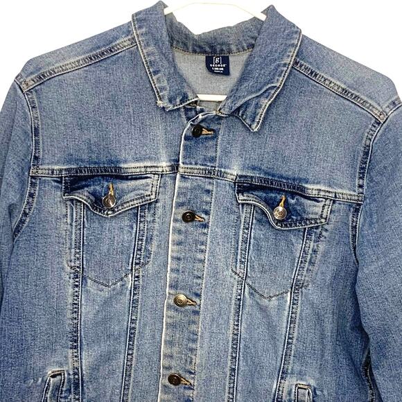 Vintage George Denim Trucker Jean Jacket 42-44 Blue Mens Button Front Work - Picture 4 of 14